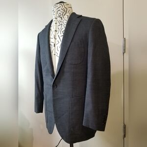 (5B) Men's Kashiyama Grey Double-Vent Suit Jacket
